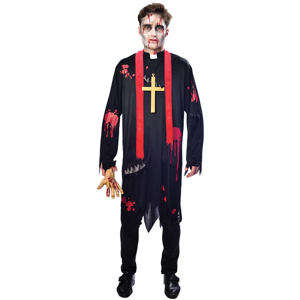 Zombie Præst Kostume Str. L