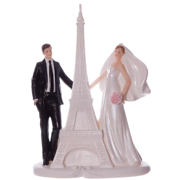 Brudepar ved Eifelltårnet 18x13 cm