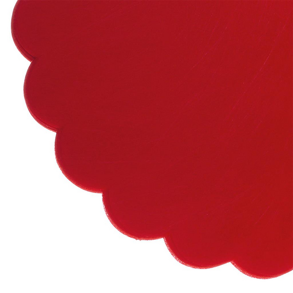 Serviet rød med bølgekant 24cm
