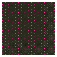 Servietter sorte med pink prikker 3 lags 33x33 cm 20 stk
