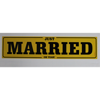 Nummerplade "JUST MARRIED" - Fun & Party