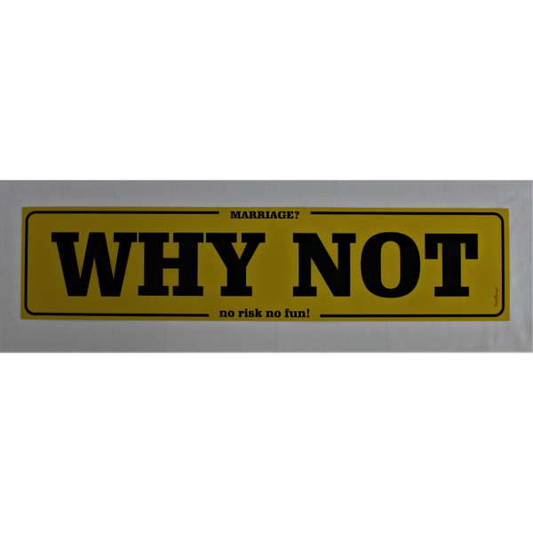 Nummerplade "WHY NOT" - Fun & Party