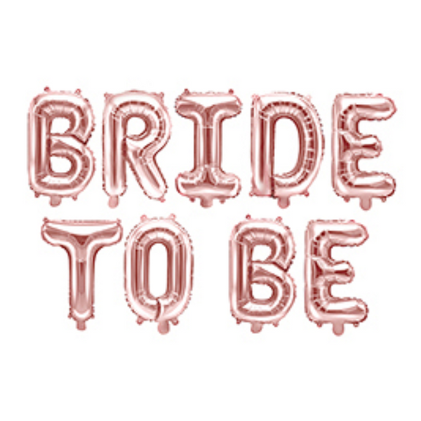 Folieballon "Bride to Be" metallic rosa guld 340x35 cm