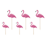 Flamingo toppers 6 stk