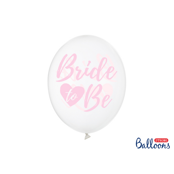 Balloner "Bride to Be" Krystalklare 30cm 6 stk