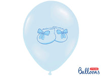 Balloner lyseblå med babysko 30 cm