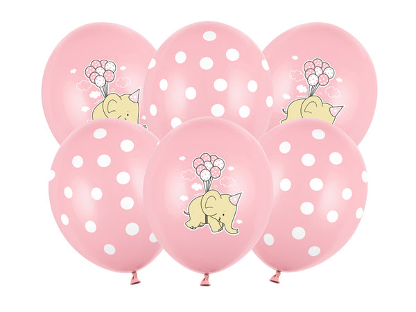 Balloner lyserød med elefant 30 cm