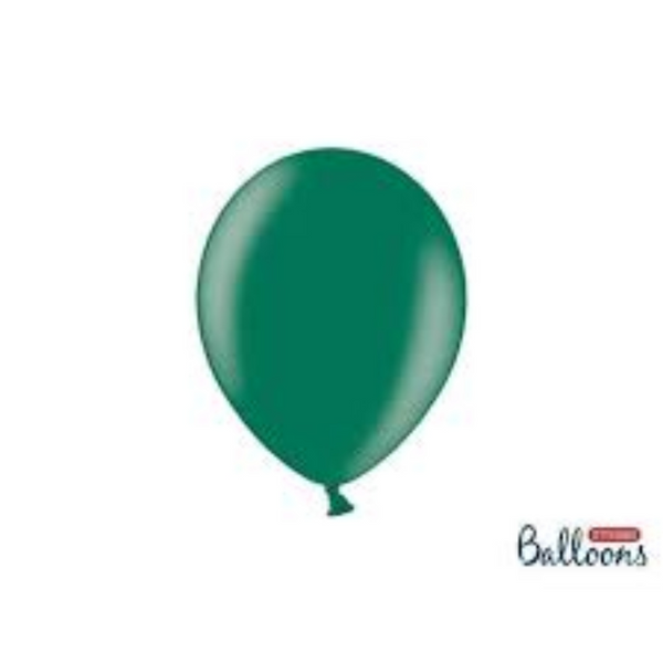 Balloner latex metallic flaskegrøn 27cm 20 stk