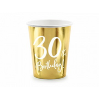 Papkrus 30 th birthday guld 220ml 6 stk