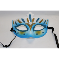 Maske maskerade blå og guld - Fun & Party