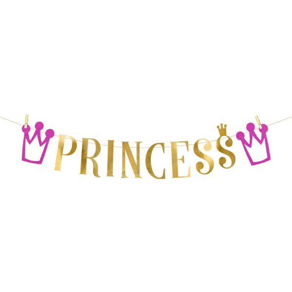 Prinsesse banner 13,5 x 90 cm - Fun & Party